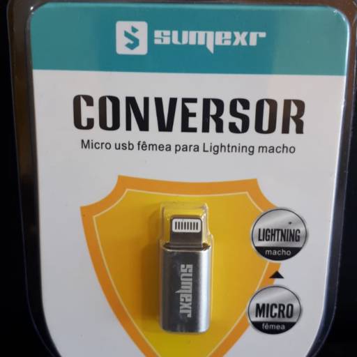 Conversor para USB fêmea para Lightning macho por Senhor Smart - Itanhaém