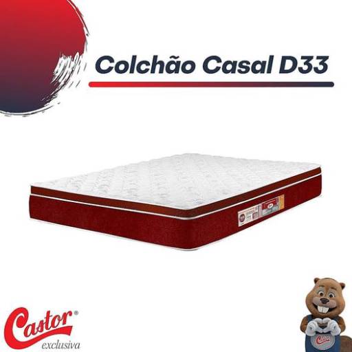 Comprar o produto de Colchão casal D33 em Bauru em Colchões pela empresa Exclusiva Castor (Antônio Alves) em Bauru, SP por Solutudo