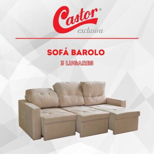 Comprar o produto de Sofá Barolo 3 Lugares em Bauru em Sofás pela empresa Exclusiva Castor (Antônio Alves) em Bauru, SP por Solutudo