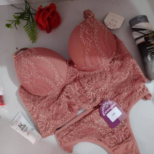 Conjunto Lingerie Extravagance Rose por Suzi Carneiro - Perfumaria, Moda, Lingerie e Variedades