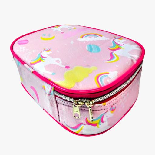 ESTOJO JUMBO UNICÓRNIO ROSA + 24 LÁPIS DE COR