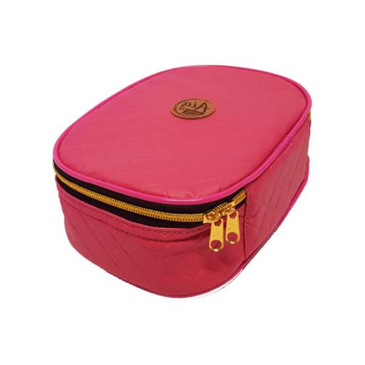 ESTOJO JUMBO MATELASSE PINK ZÍPER DOURADO + 24 LÁPIS DE COR