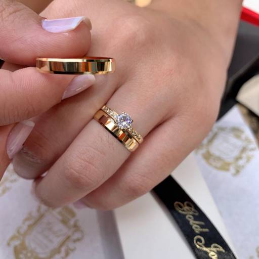 Trio de Alianças em Ouro por Gold Joalheria