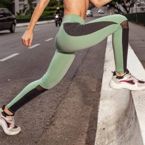 Legging de Suplex - Preto com Platine por Suzi Carneiro - Perfumaria, Moda, Lingerie e Variedades