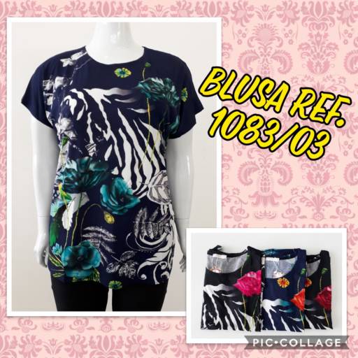 Blusas Plus Size Estampada por Suzi Carneiro - Perfumaria, Moda, Lingerie e Variedades