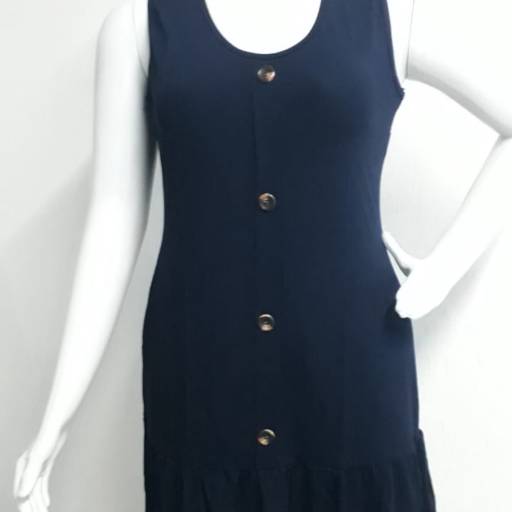 Vestido Cavado Preto com Botões por Suzi Carneiro - Perfumaria, Moda, Lingerie e Variedades