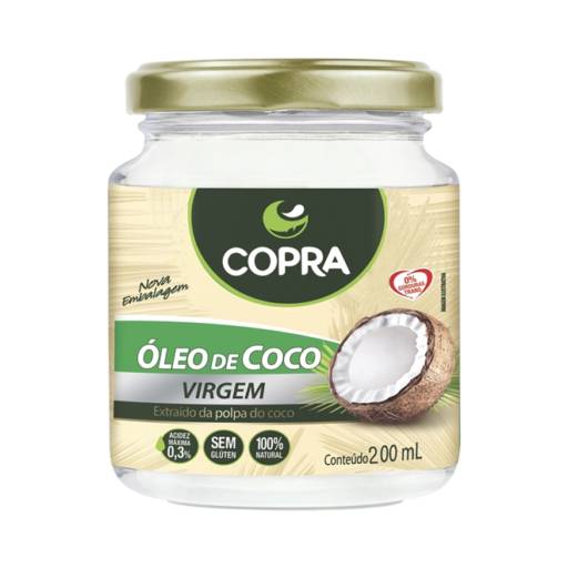 Comprar o produto de Óleo de Coco Virgem 200ml - Copra Coco em Óleo de Coco pela empresa Viva Natural - Produtos Naturais em Foz do Iguaçu, PR por Solutudo