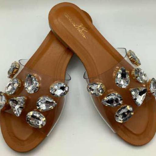 Rasteirinha Vinil Cristal por Geovana Freitas Calçados