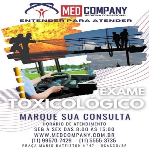 Exame Toxicológico  por Med Company - Medicina Ocupacional