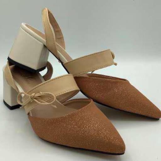 Scarpin Napa Piton com Tiras/Laço 5cm por Geovana Freitas Calçados