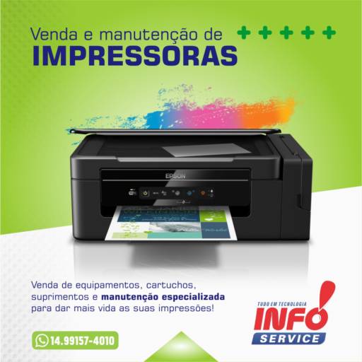 Comprar o produto de Venda e Manutenção de Impressoras em Impressoras pela empresa Info Service em São Manuel, SP por Solutudo
