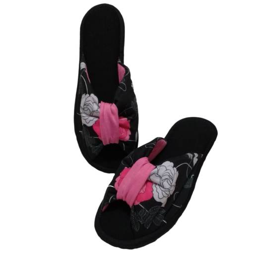 Chinelo De Quarto Franzido Feminino Floral Cod 81 por Chinelize Personalizados