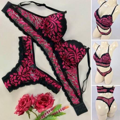 Conjunto Rendado de Sutiã e Calcinha  por Daie Beleza & Cia