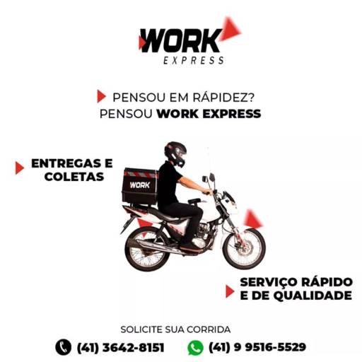 Comprar o produto de Entregas por Motoboys em Disk Moto - Entregas pela empresa Work Express em Araucária, PR por Solutudo