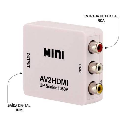 Comprar o produto de Mini Conversor HDMI X RCA em Bauru em Conversores pela empresa Senhor Vintage - Presentes, Eletrônicos e Acessórios em Bauru em Bauru, SP por Solutudo