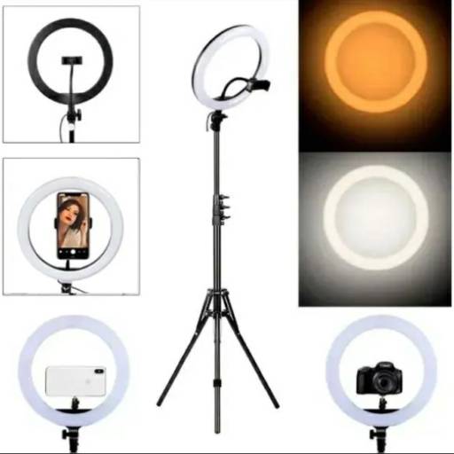 Comprar o produto de Ring Light 26cm / Tripé 2m / Suporte Celular em Bauru em Iluminação pela empresa Senhor Vintage - Presentes, Eletrônicos e Acessórios em Bauru em Bauru, SP por Solutudo