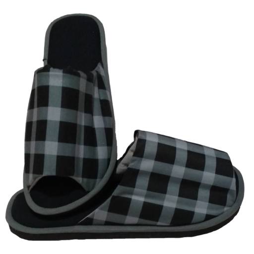 Chinelo De Quarto Masculino Xadrez Sola De Borracha por Chinelize Personalizados