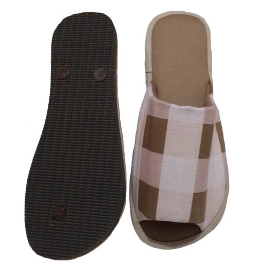 Chinelo De Quarto Masculino Xadrez Sola De Borracha por Chinelize Personalizados