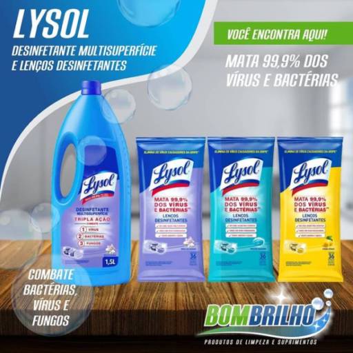 Comprar o produto de Desinfetantes Lysol  em Produtos de Limpeza pela empresa Bom Brilho - Produtos de Limpeza em Criciúma, SC por Solutudo