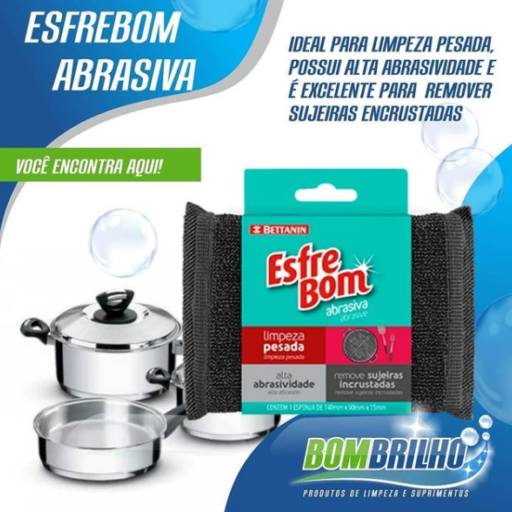 Comprar o produto de Esfrebom Abrasiva  em Produtos de Limpeza pela empresa Bom Brilho - Produtos de Limpeza em Criciúma, SC por Solutudo