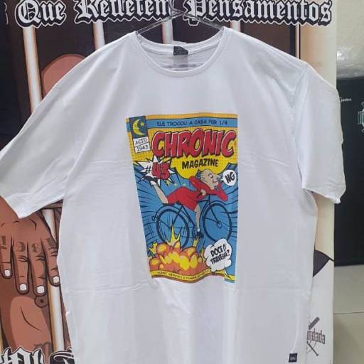 Camiseta Quadrinho Branca em Bauru por Loja Mentblindada 014 