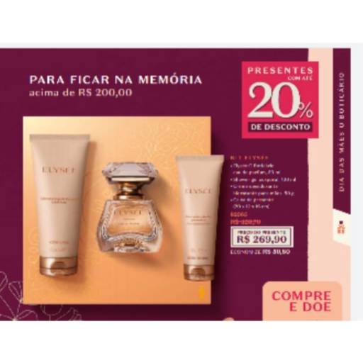 Kit Presente Elysée em Bauru por Suzi Carneiro - Perfumaria, Moda, Lingerie e Variedades