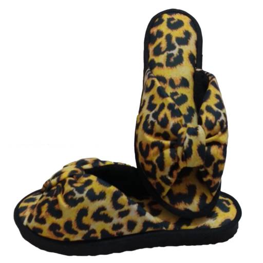 Chinelo De Quarto Feminino- Oncinha - Sola Tipo Anabela por Chinelize Personalizados