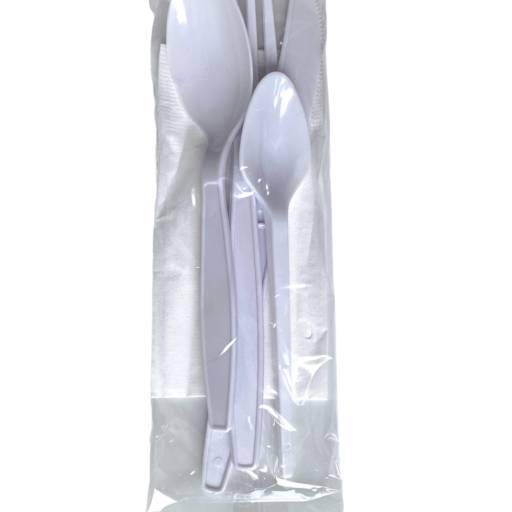 Kit para Refeição - Talheres e Guardanapos Descartáveis por Casa do Sachê