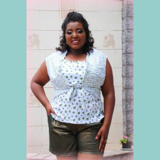 Conjunto de corselete algodão da Program  por Divina Plus Size - Outlet 