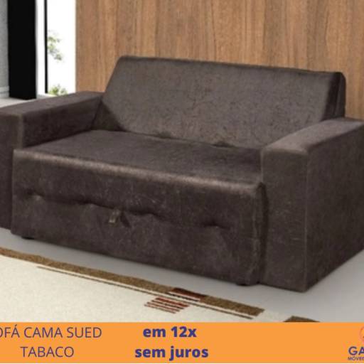 Sofá cama Sued Tabaco por Garcia Colchões E Móveis Ltda Me