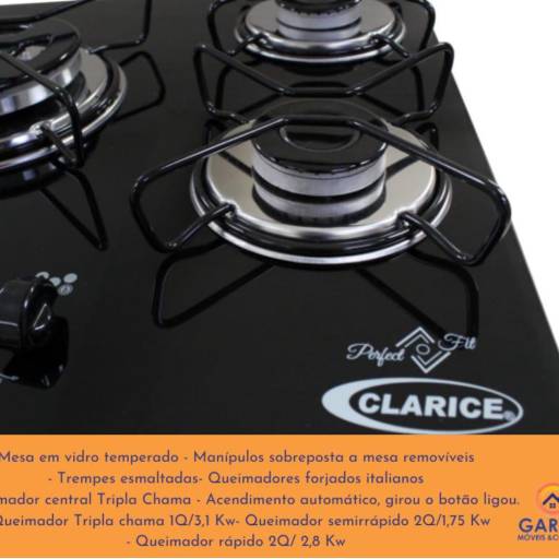 Cooktop 5 Bocas por Garcia Colchões E Móveis Ltda Me