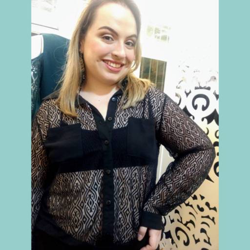 Camisa Devorê 48/ 50   por Divina Plus Size - Outlet 