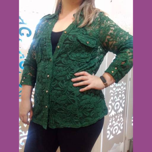 Camisê renda  48/50/52 Cor verde, castor e Royal 