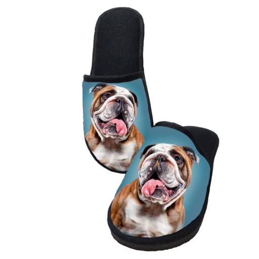 Pantufa Bulldog Buldogue Inglês - Personalizada por Chinelize Personalizados