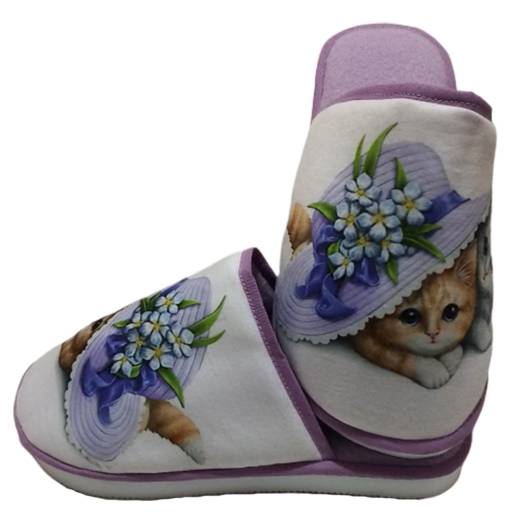 Chinelo Pantufa Gatinhos - Personalizada Cod 07