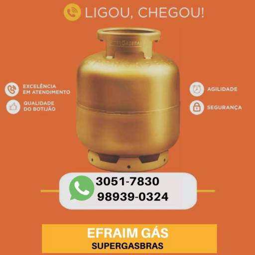 Comprar o produto de Entrega de Gás de Cozinha em Gás pela empresa Efraim Gas Ltda em Betim, MG por Solutudo