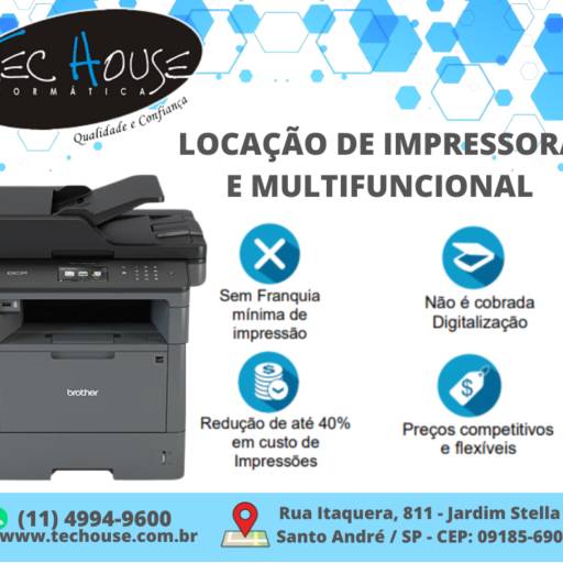 Locação de Impressoras  em Santo André, SP por Tec House Informática