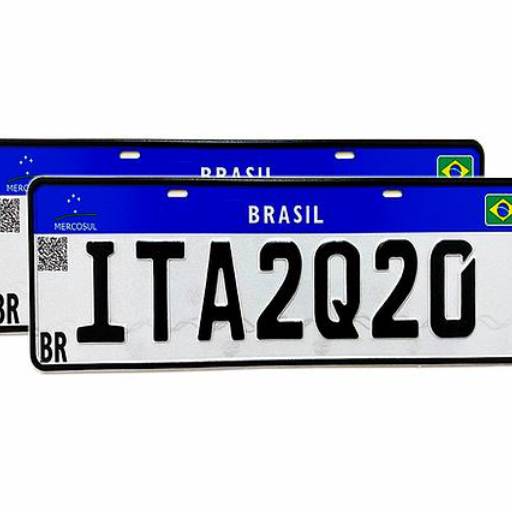 Placa Mercosul Mini - Automóvel (par)