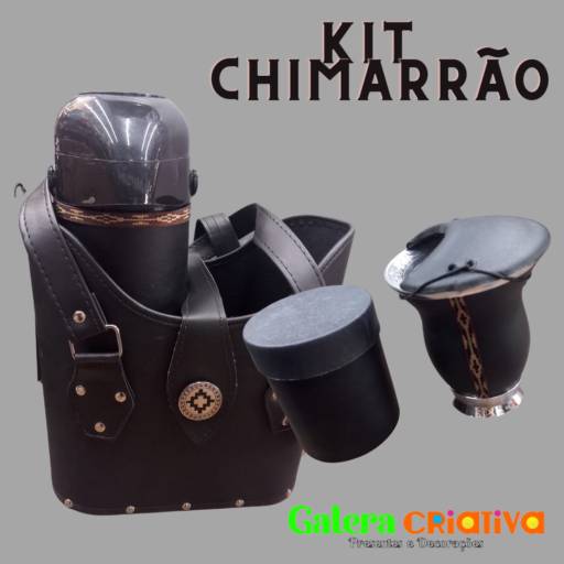 Comprar o produto de Kit Chimarrão Preto em Kits de Chimarrão pela empresa Galera Criativa - Presentes e Decorações em Foz do Iguaçu, PR por Solutudo