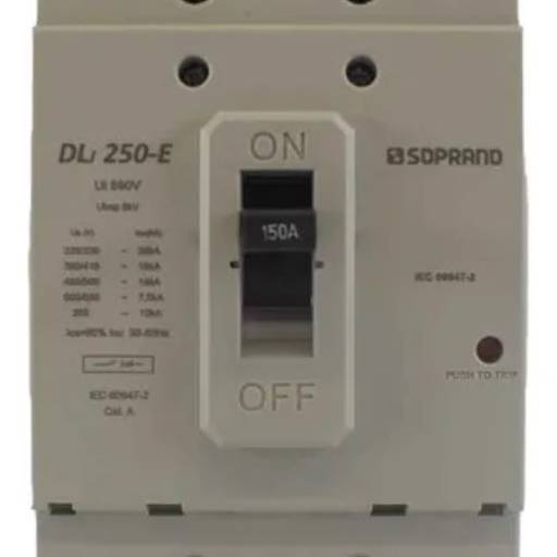 Disjuntor caixa moldada 150 AMP - marca soprano por Ótima do Brasil