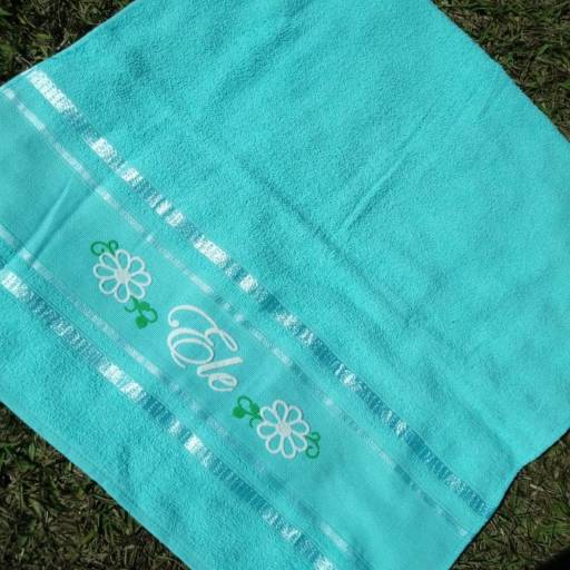 Toalha de banho (media) estampada Ele/Ela em Bauru  por Prendices Ateliê
