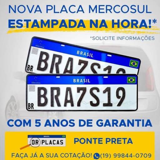 Placas Padrão Mercosul