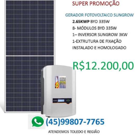 Gerador Sungrow 2.68kwp ,Inversor Sungrow 3.0KW e 8 móduos BYD 335W por Dantas Energy Solar