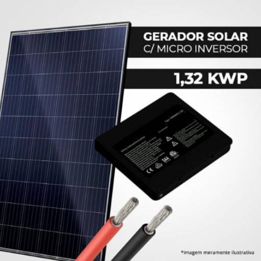 Gerador de energia solar, micro-inversor e 4 Painéis Fotovoltaicos por Dantas Energy Solar