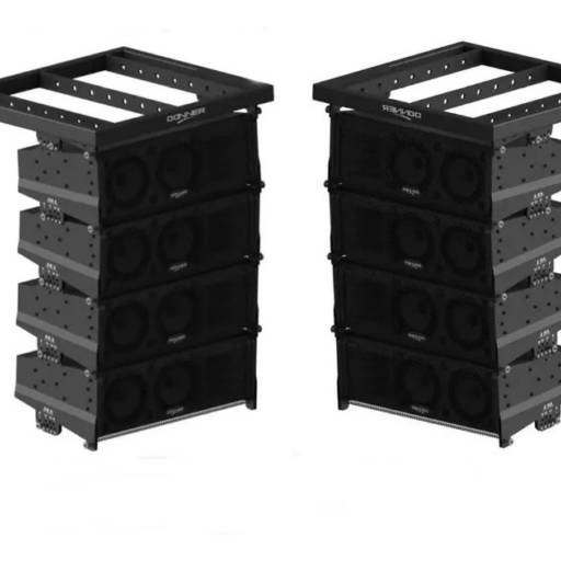Kit Line Array 8 Celulas 2sub 18´2bumpers por Golden Sun - Áudio e Iluminação Profissional 