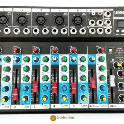 Mesa De Som Bluetooth Usb Mixer Mp3 Display Digital 6 Canais – LE-709