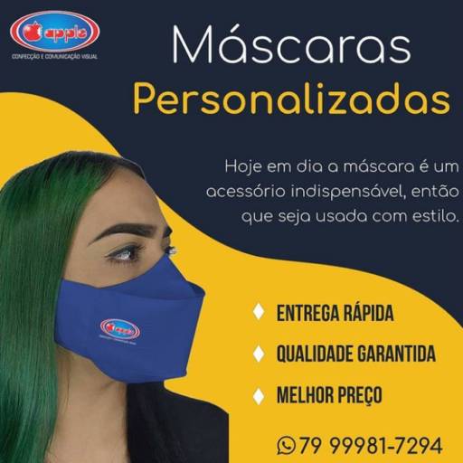 Comprar o produto de Máscaras personalizadas em Máscaras pela empresa Apple Confecções e Comunicação Visual em Aracaju, SE por Solutudo