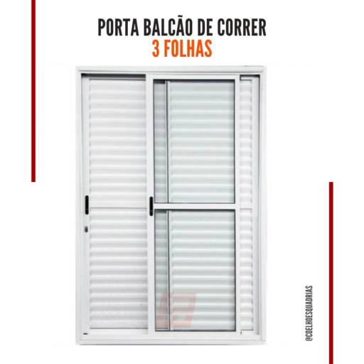 Comprar o produto de Porta Balcão 3 folhas em Esquadrias pela empresa Coelho Esquadrias em Jundiaí, SP por Solutudo