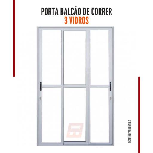 Porta Balcão 3 vidros  por Coelho Esquadrias