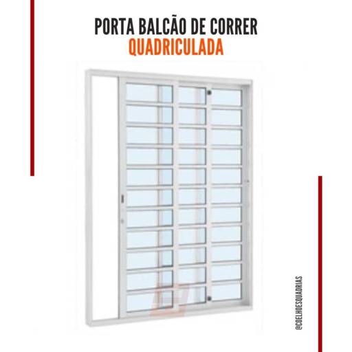 Comprar o produto de Porta Balcão quadriculada em Esquadrias pela empresa Coelho Esquadrias em Jundiaí, SP por Solutudo